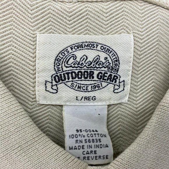 New Cabela's Men's Size Large Polo Stone Color - Picture 4 of 7